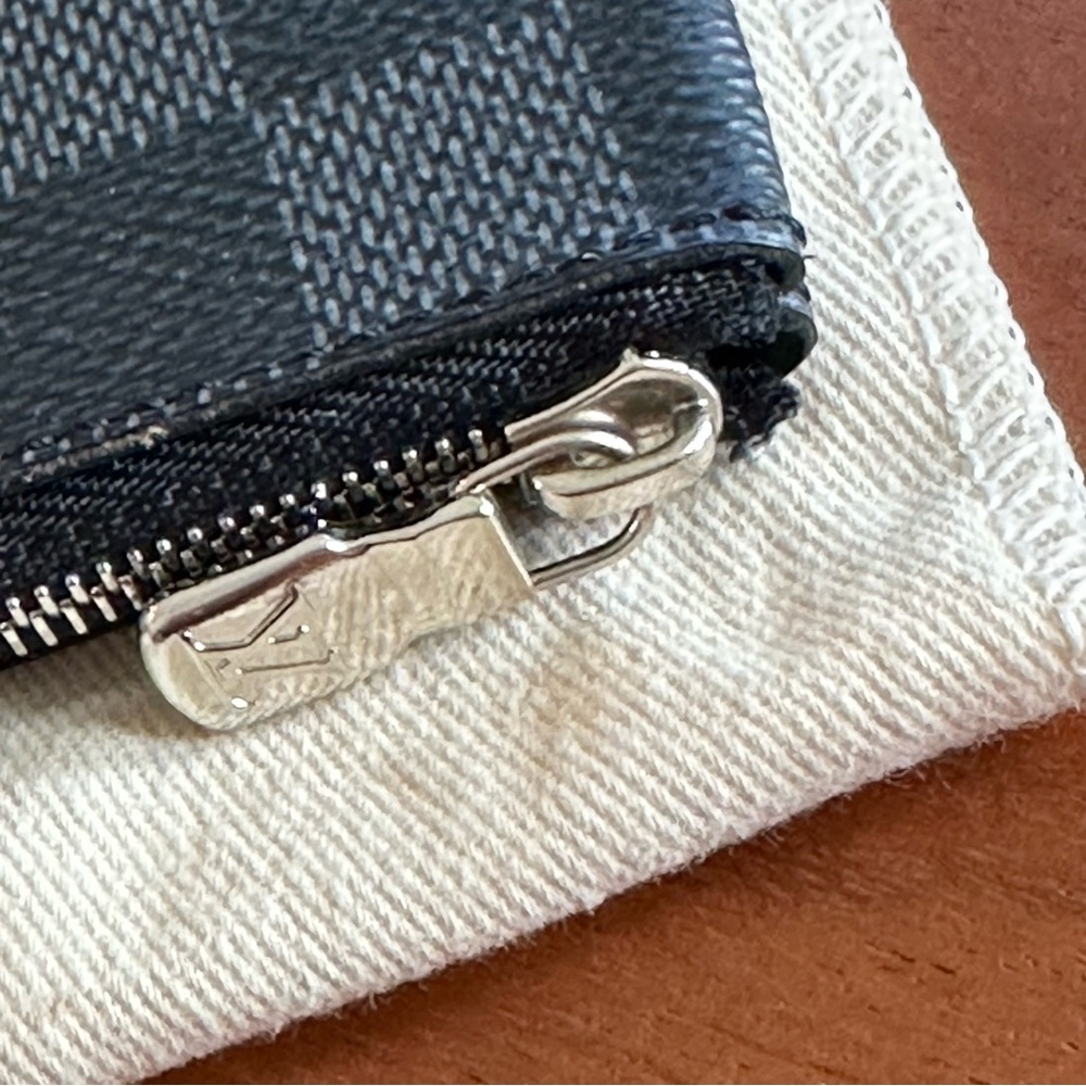 Louis Vuitton Damier Graphite Pochette Cles Wallet Coin Purse Key Pouch N60155 - Picture 9 of 15